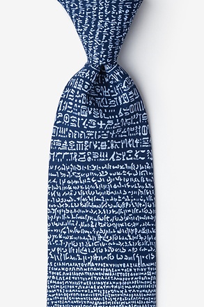 _Rosetta Stone Blue Extra Long Tie_