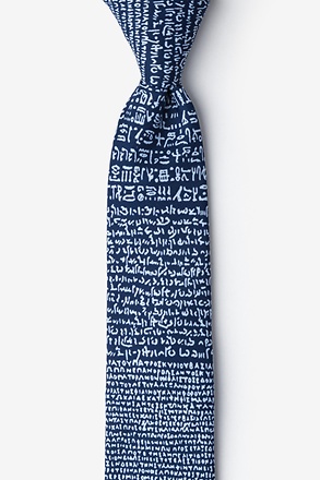 Rosetta Stone Blue Skinny Tie