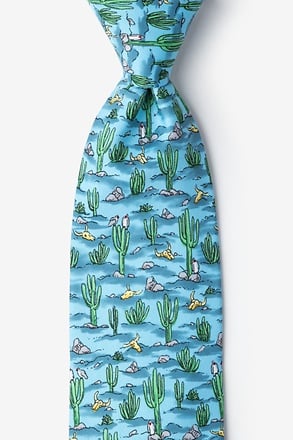 _Saguaro Cactus Blue Tie_