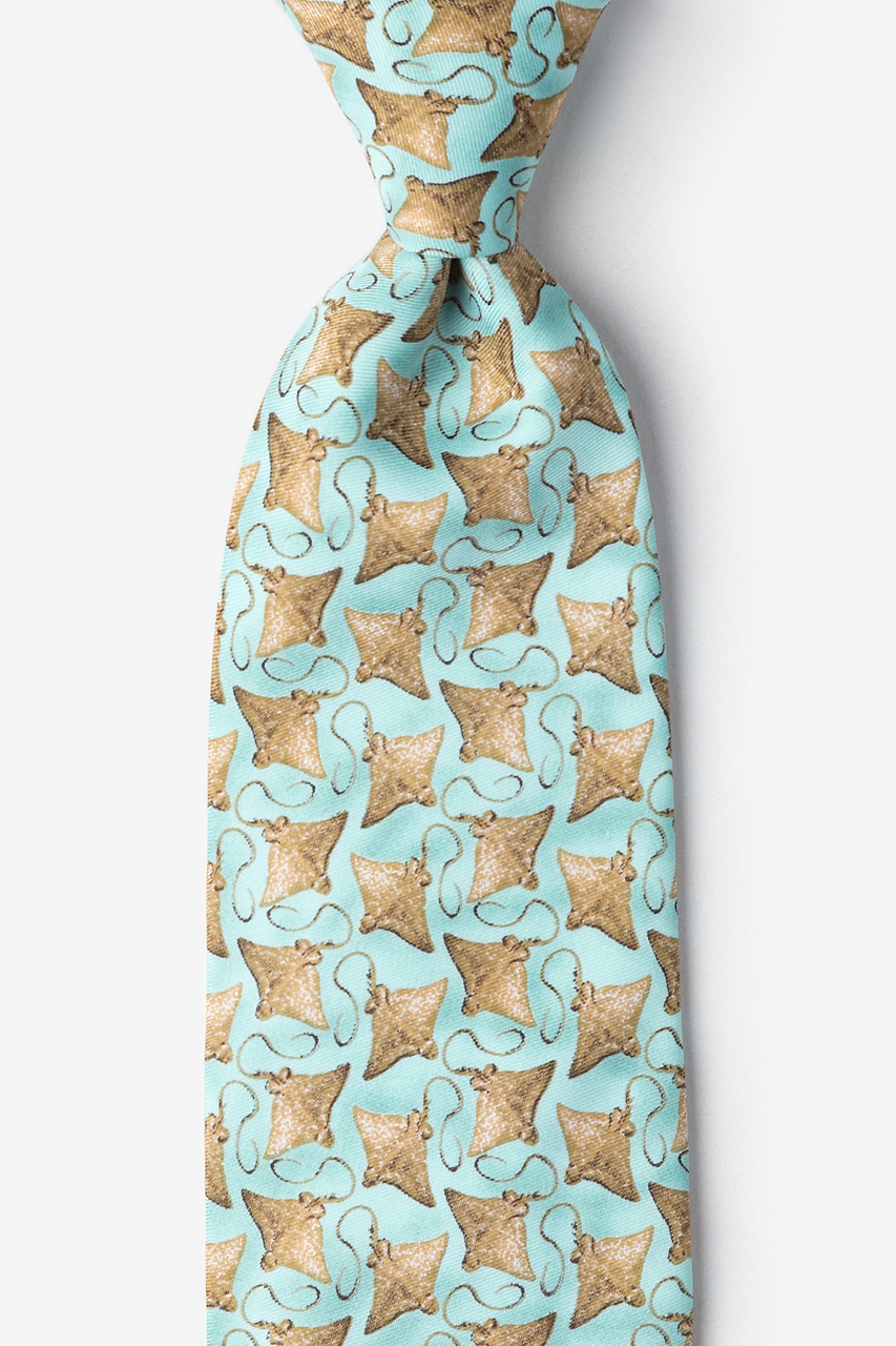 Spotted Eagle Ray Blue Tie Photo (0)
