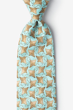 Spotted Eagle Ray Blue Tie