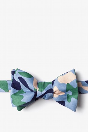 Street Camo Blue Self-Tie Bow Tie
