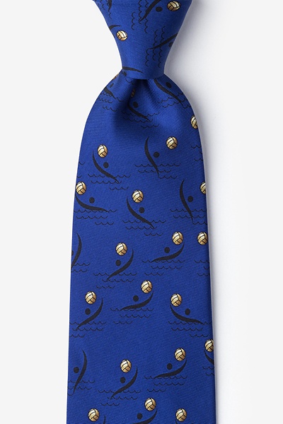 Blue Microfiber Water Polo Tie