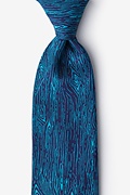 Wood Grain Blue Extra Long Tie Photo (0)