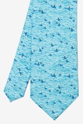Shark Fins Blue Tie Photo (1)