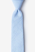Blue Chamberlain Check Skinny Tie Photo (0)