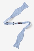 Blue Kensington Seersucker Self-Tie Bow Tie Photo (1)