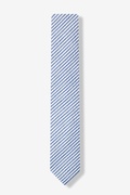 Blue Kensington Seersucker Skinny Tie Photo (1)