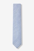 Blue Kensington Seersucker Skinny Tie Photo (1)