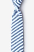Blue Kensington Seersucker Skinny Tie Photo (0)
