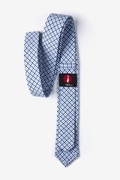 Chrome Plaid Blue Skinny Tie Photo (2)