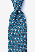 Aww Snap Blue Extra Long Tie Photo (0)