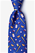 Baseball Fanatic Blue Tie Photo (0)