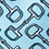 Blue Silk Bit by Bit Extra Long Tie