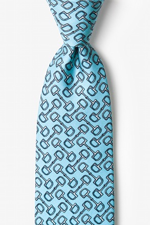Bit by Bit Blue Extra Long Tie
