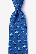 Blue Classic Jurassic Extra Long Tie Photo (0)