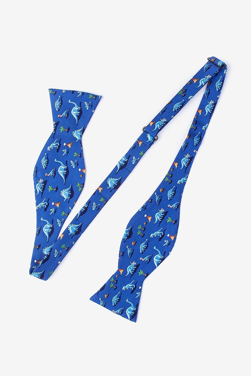 Blue Classic Jurassic Self-Tie Bow Tie Photo (1)