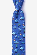 Blue Classic Jurassic Skinny Tie Photo (0)