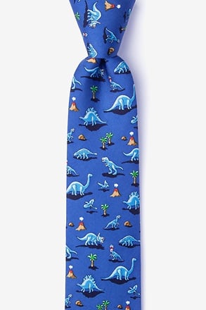 Blue Classic Jurassic Skinny Tie