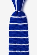 Briton Stripe Blue Knit Tie Photo (0)