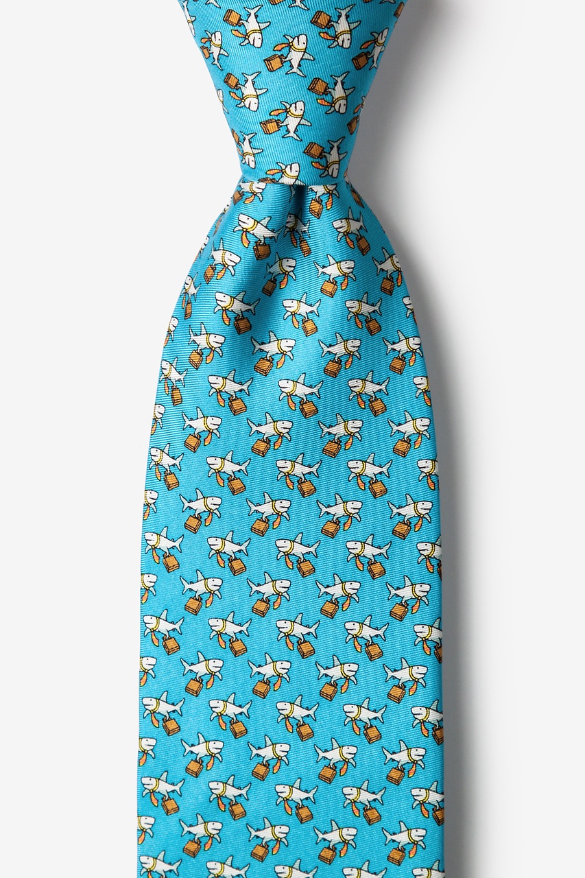 Business Shark Blue Tie Photo (0)
