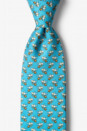 Business Shark Blue Tie
