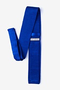 Classic Solid Blue Knit Skinny Tie Photo (1)