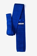 Classic Solid Blue Knit Tie Photo (1)
