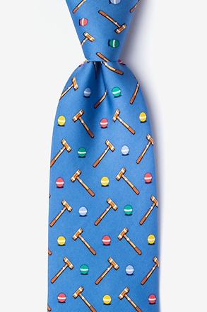 Croquet All Day Blue Tie