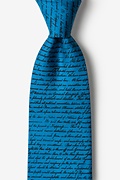 Declaration of Independence Blue Extra Long Tie Photo (0)