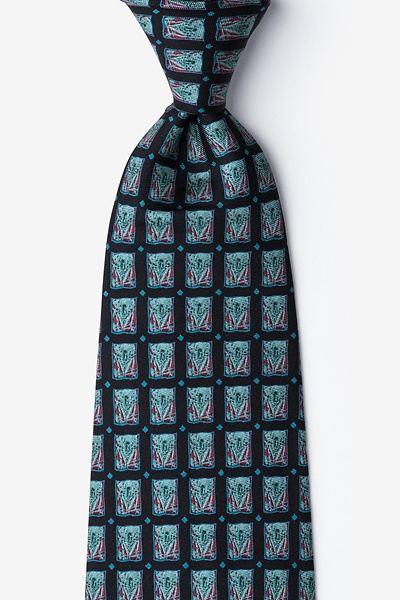 Blue Silk DUST MITES Tie