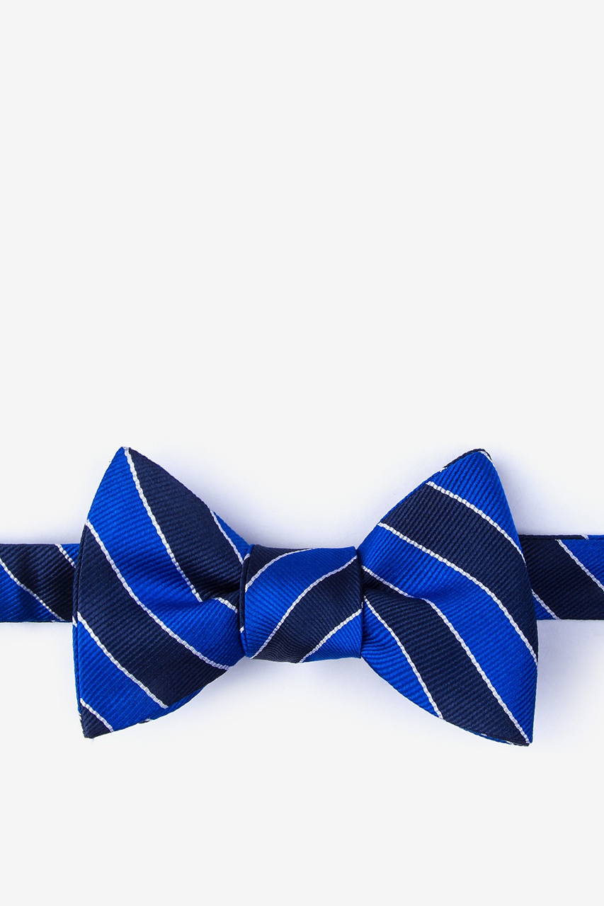 Fane Blue Self-Tie Bow Tie Photo (0)