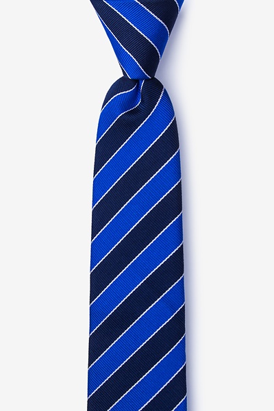 Blue Silk Fane Skinny Tie | Ties.com