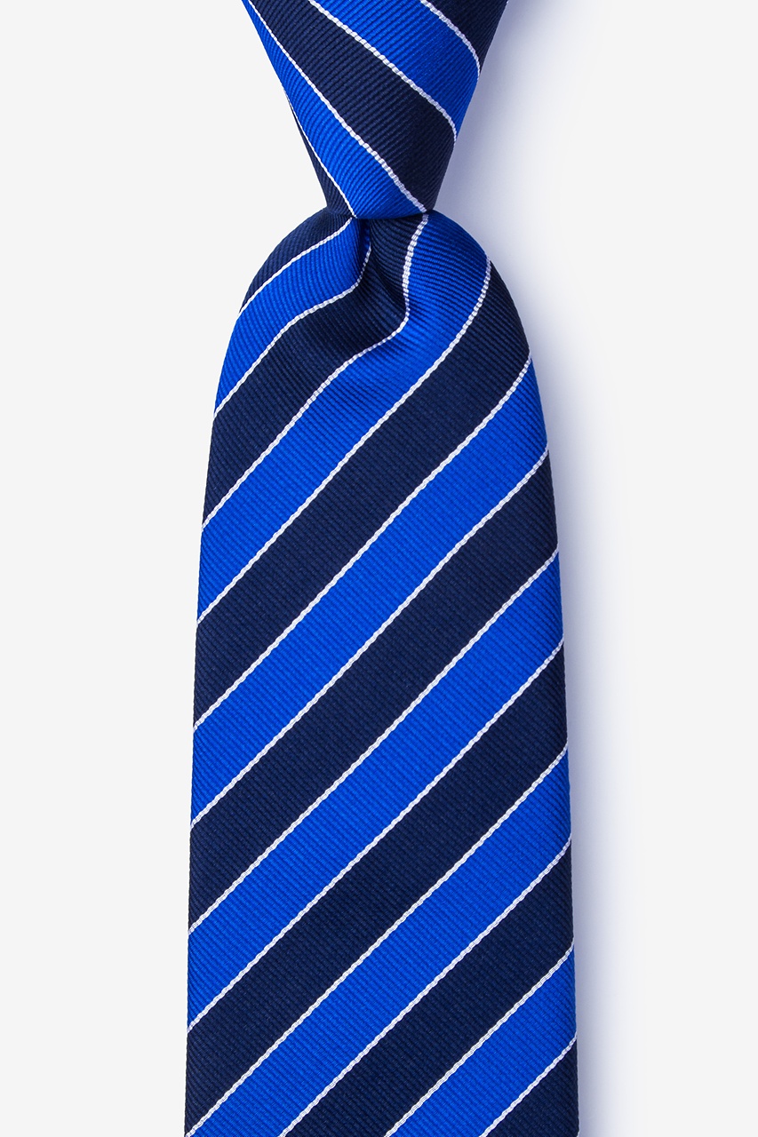 Blue Fane Silk Tie for Men | Striped Formal Neckties | Ties.com