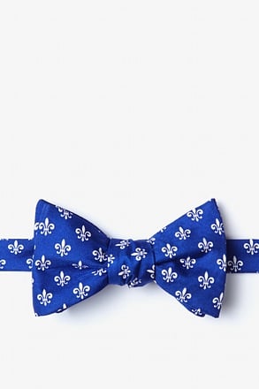 Fleur Crazy Blue Self-Tie Bow Tie