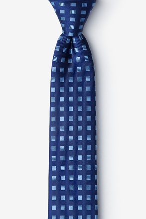_Flores Tie Blue Skinny Tie_