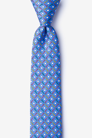 _Golf Balls & Tees Blue Skinny Tie_