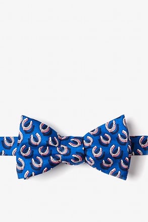 If the Shoe Fits Blue Self-Tie Bow Tie