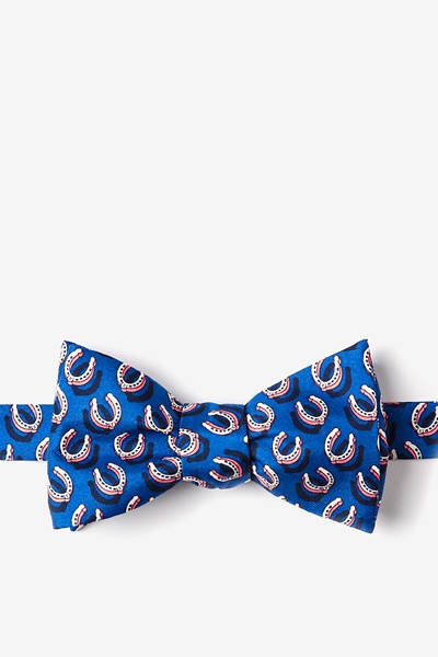 Horse Shoes Blue Bow Tie | Animal Bow Ties | Ties.com