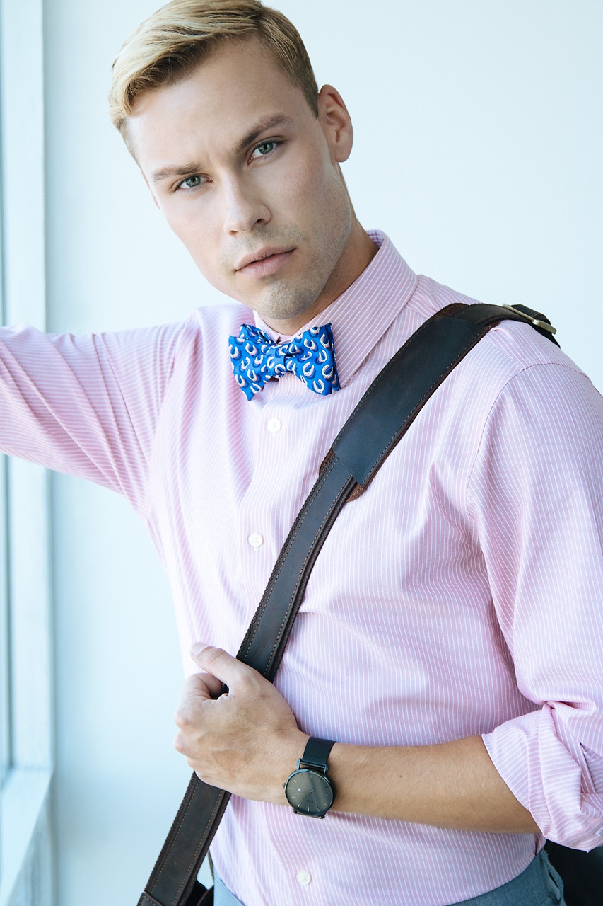 If the Shoe Fits Blue Self-Tie Bow Tie Photo (2)