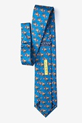 In Dog We Trust Blue Extra Long Tie Photo (1)