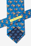 In Dog We Trust Blue Extra Long Tie Photo (2)
