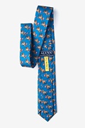 In Dog We Trust Blue Skinny Tie Photo (1)