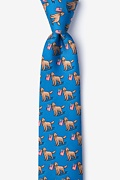 In Dog We Trust Blue Skinny Tie Photo (0)