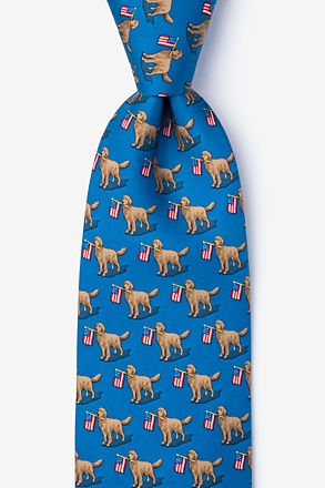 _In Dog We Trust Blue Tie_