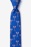 Lacrosse Blue Skinny Tie Photo (0)