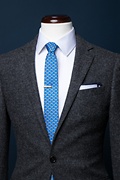 Micro Bees Blue Skinny Tie Photo (2)