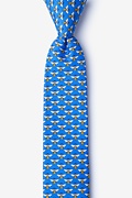 Micro Bees Blue Skinny Tie Photo (0)