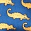 Blue Silk Mini Alligators Self-Tie Bow Tie