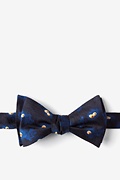 Blue Silk MRSA Self-Tie Bow Tie